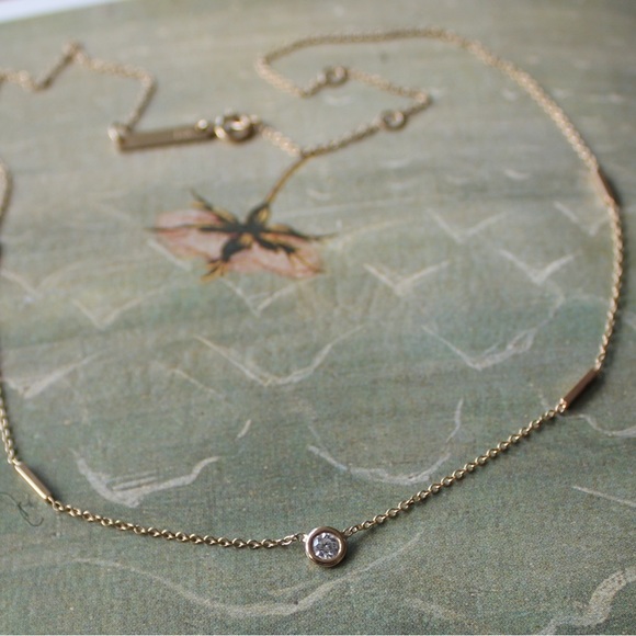 Zoe Chicco 14kt Yellow Gold choker/necklace with large Diamond and accent bars - Picture 3 of 6